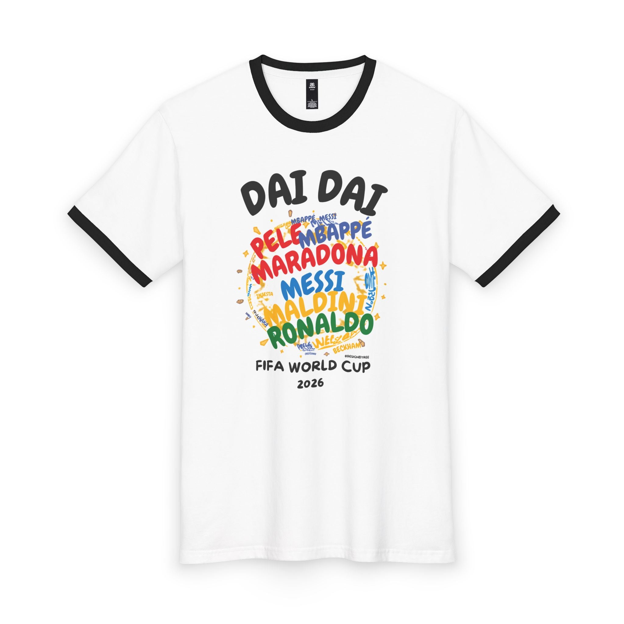 FIFA Retro Ringer T-Shirt – Classic Football Fan Tee in Team Colors