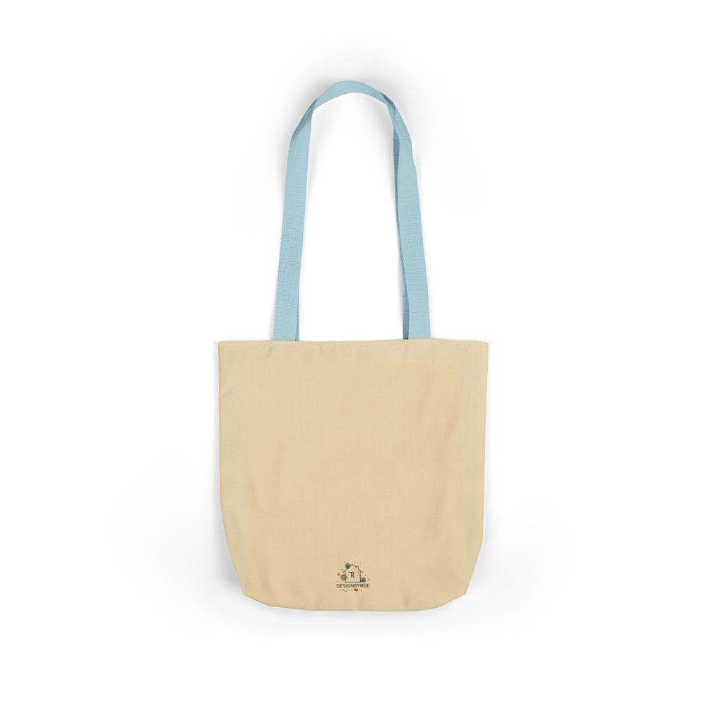 Canvas Tote Bag with 5 Strap Colors – Custom All-Over Print