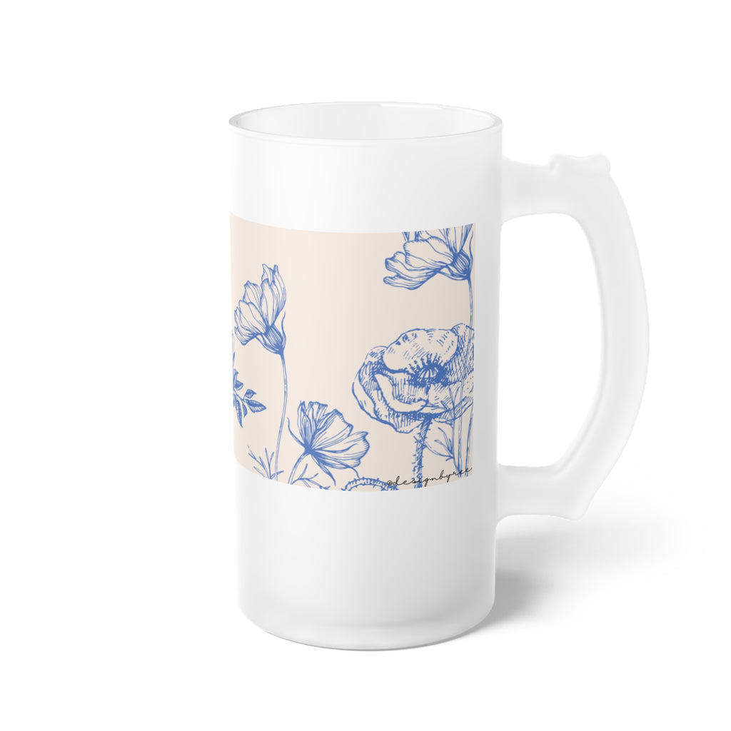 Frosted Glass Beer Mug 16oz – Stylish Drinkware Gift for Him