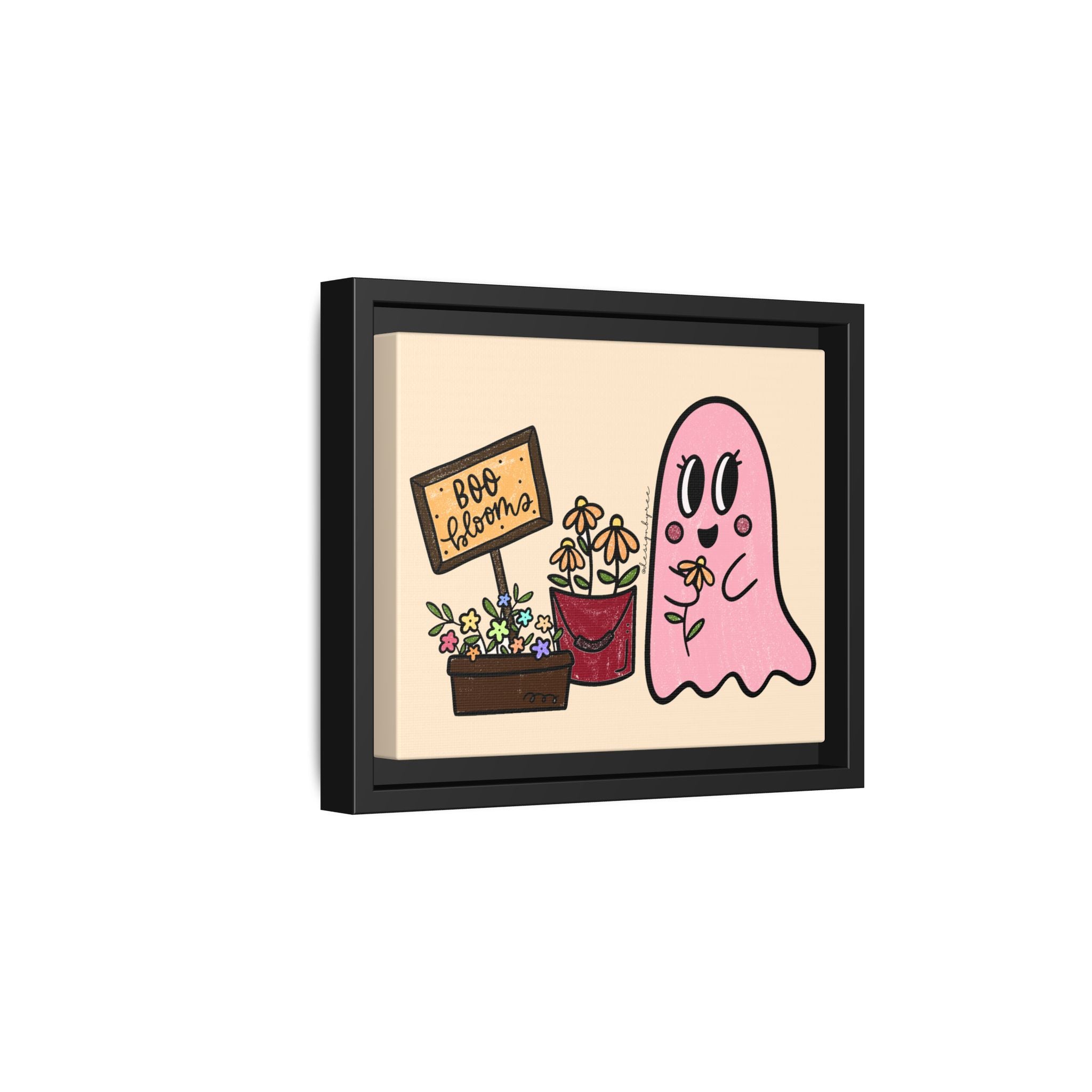 Framed matte canvas wall art in a pinewood frame