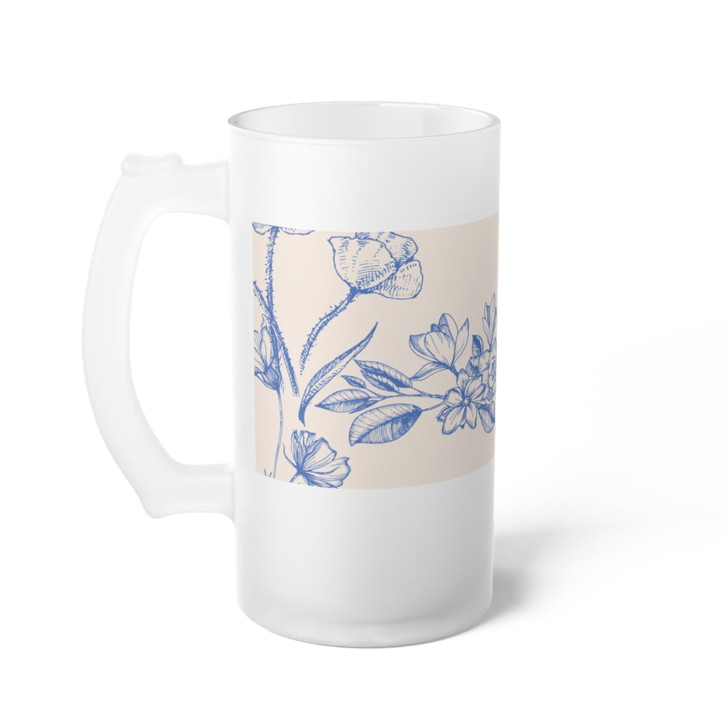 Frosted Glass Beer Mug 16oz – Stylish Drinkware Gift for Him