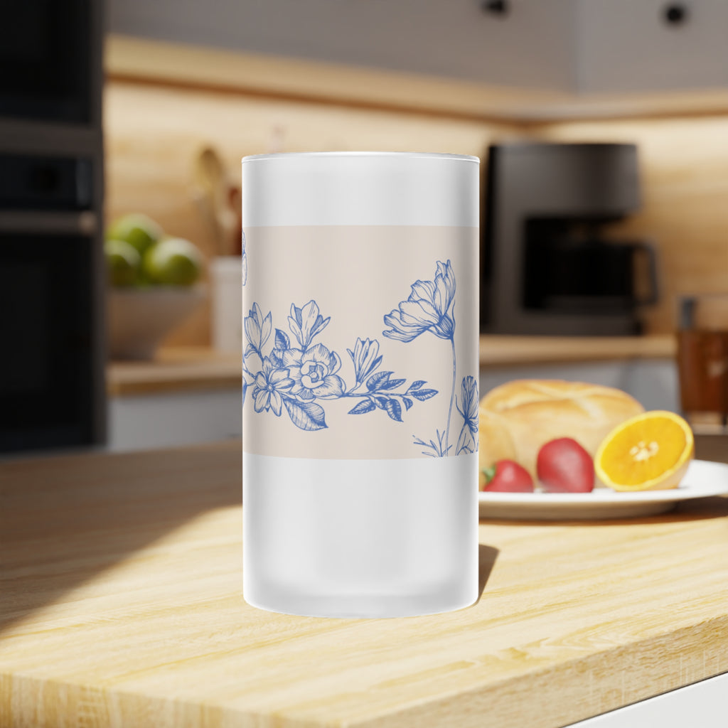 Frosted Glass Beer Mug 16oz – Stylish Drinkware Gift for Him