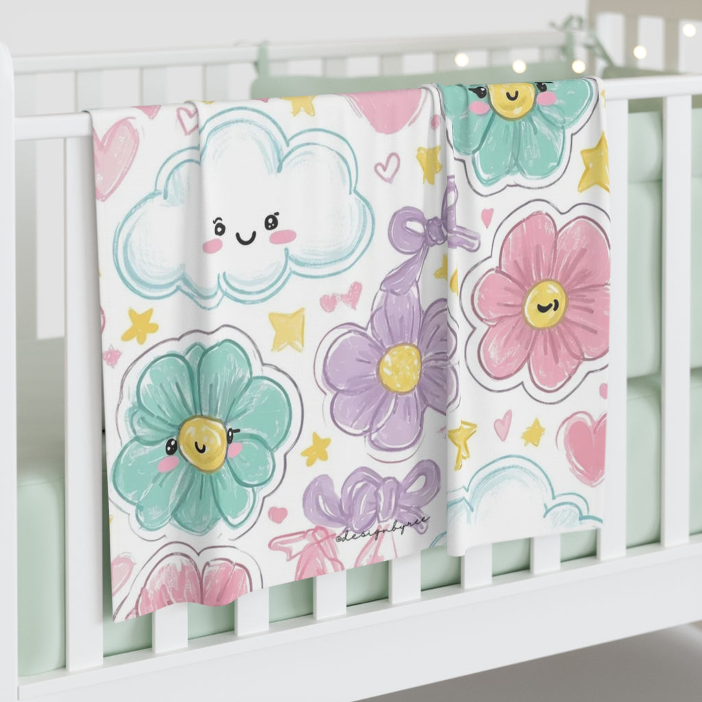 Custom Baby Swaddle Blanket – Personalized Newborn Gift 30x40