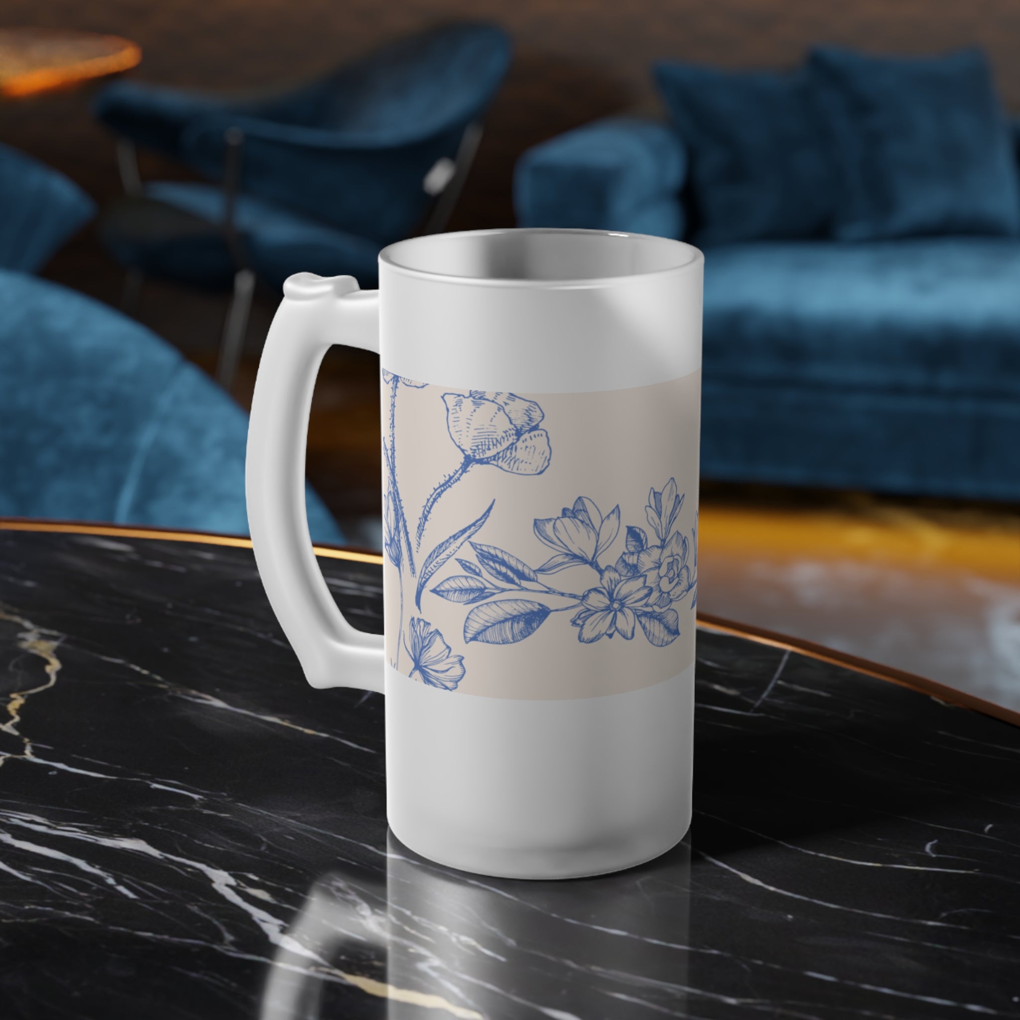 Frosted Glass Beer Mug 16oz – Stylish Drinkware Gift for Him