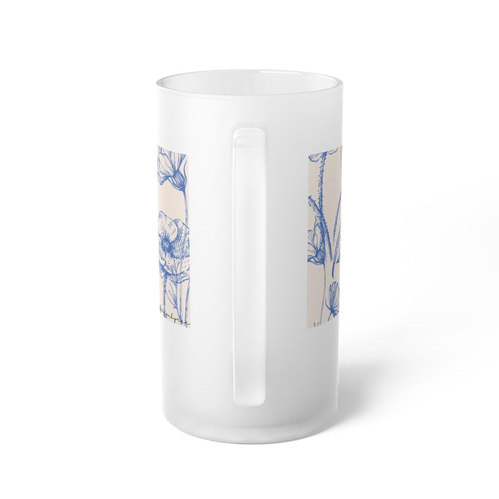 Frosted Glass Beer Mug 16oz – Stylish Drinkware Gift for Him