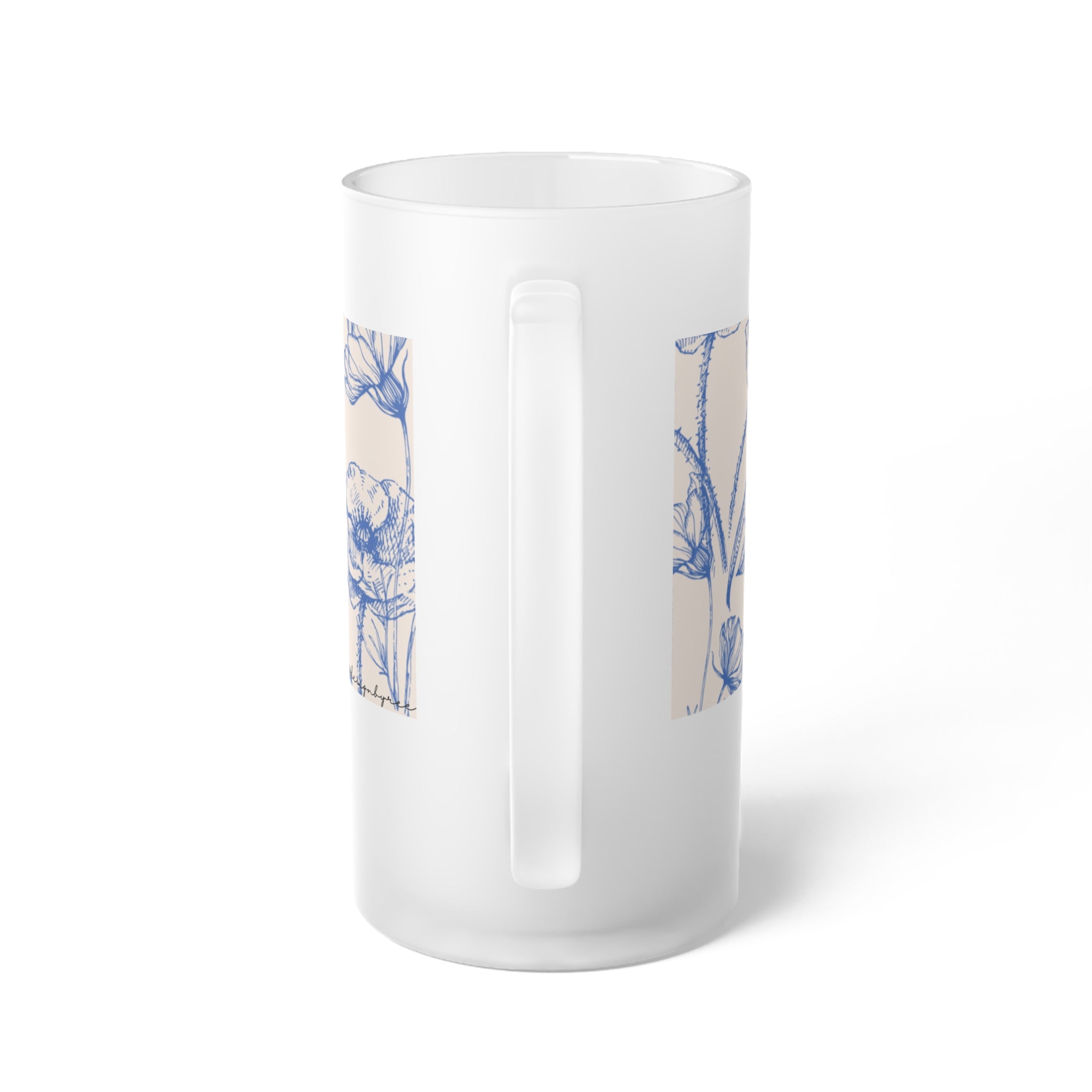 Frosted Glass Beer Mug 16oz – Stylish Drinkware Gift for Him