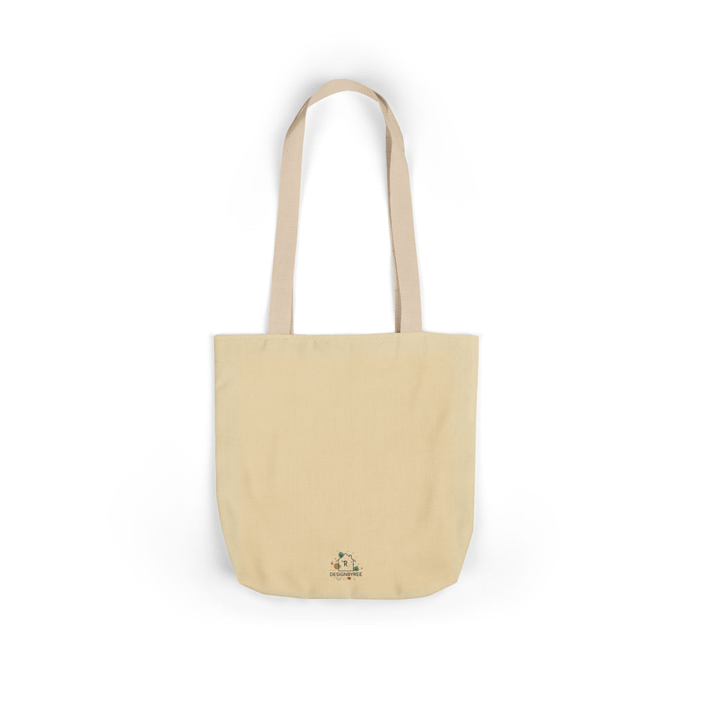 Canvas Tote Bag with 5 Strap Colors – Custom All-Over Print